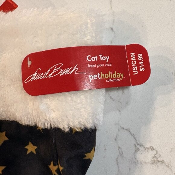 Laurel Burch Dear Santa Christmas Holiday Stocking Abstract Faces Of Cats NWT - Picture 4 of 6